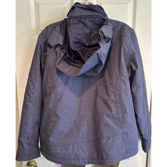LL Bean Primaloft 3 in 1 System Jacket Hood Blue Ski Rain snowboard coat Size M - Picture 2 of 11